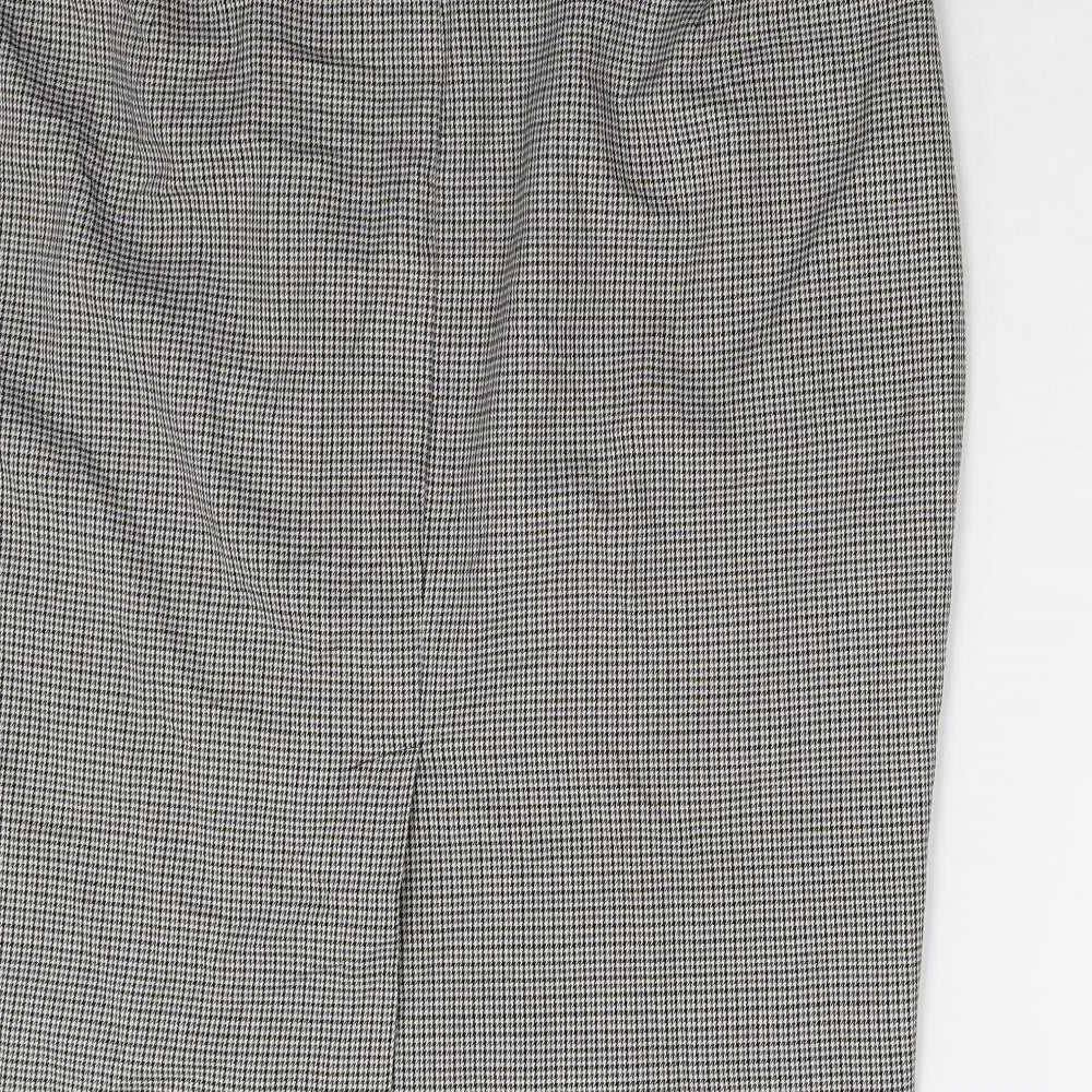 M&S Womens Multicoloured Houndstooth  Straight & Pencil Skirt Size 18