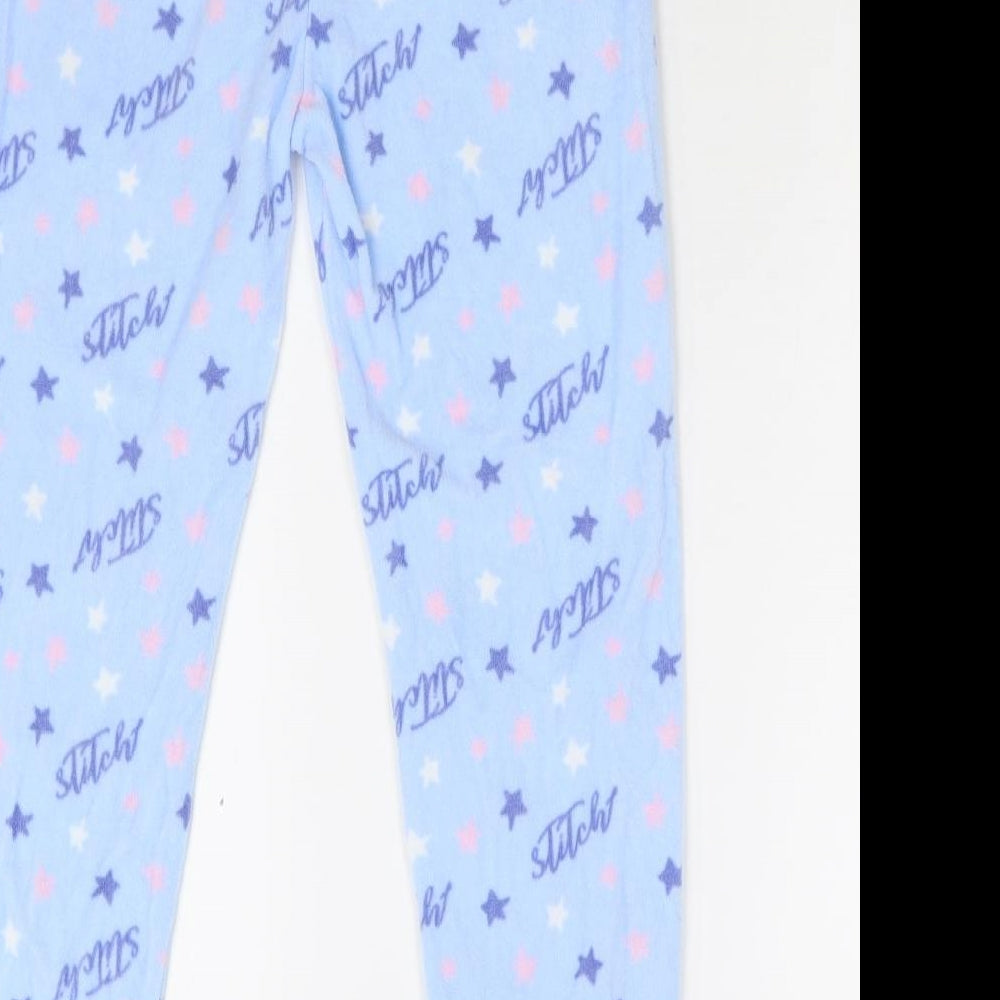 Primark Girls Blue  Fleece  Pyjama Pants Size 13-14 Years