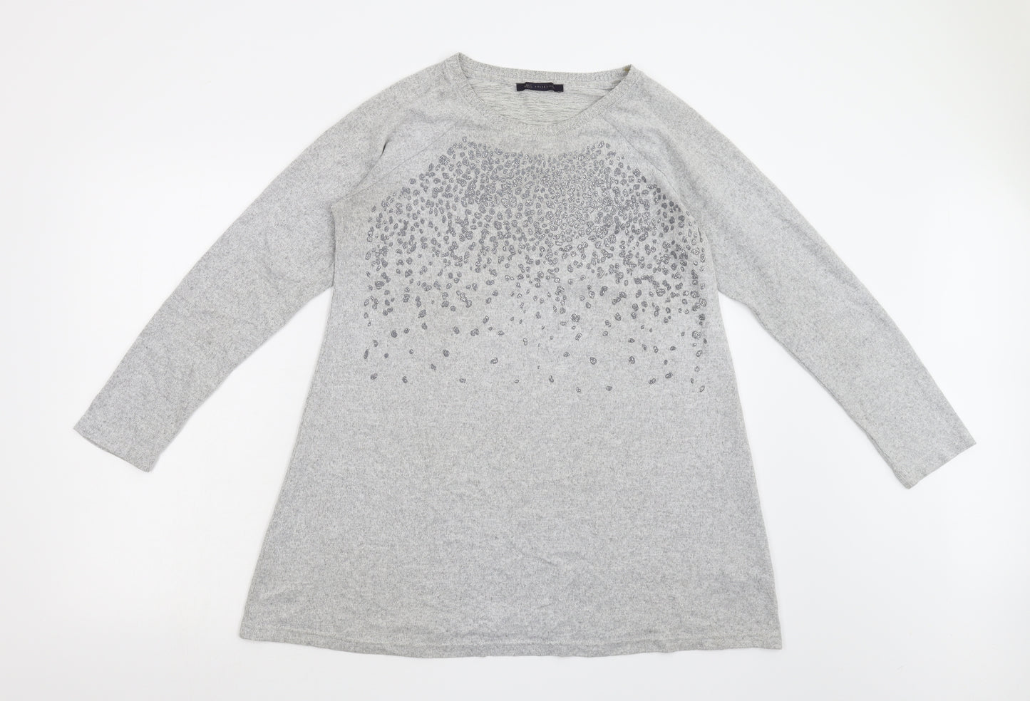 M&S Womens Grey   Basic T-Shirt Size 14