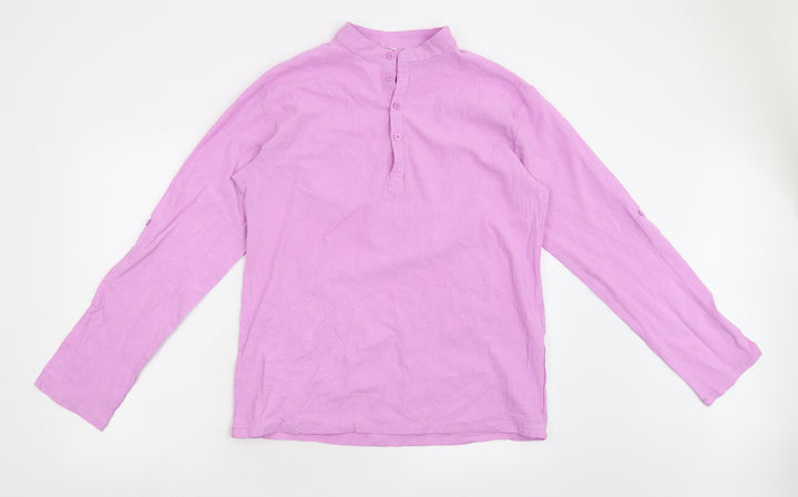 Preworn Mens Pink Button-Up Size M