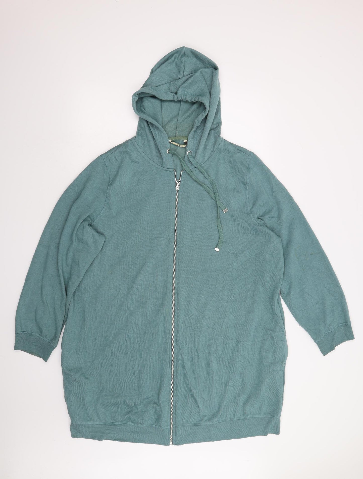 George Womens Green  Fleece Full Zip Hoodie Size 22