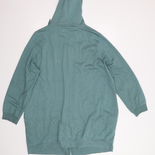 George Womens Green  Fleece Full Zip Hoodie Size 22