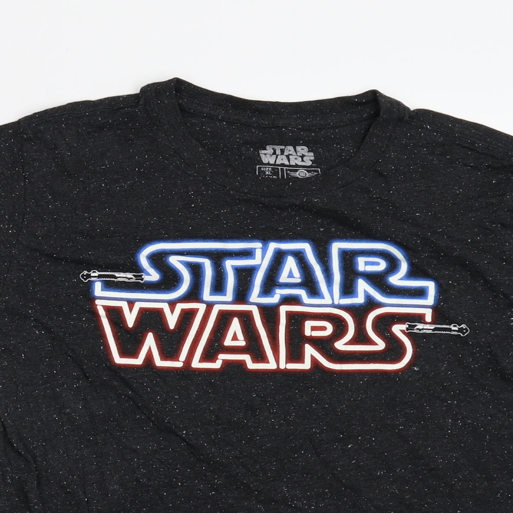 Preworn Boys Black   Basic T-Shirt Size 14 Years  - Star Wars