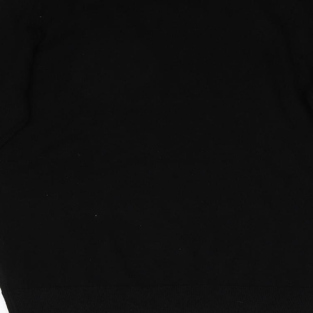 F&F Mens Black  Knit Pullover Jumper Size M
