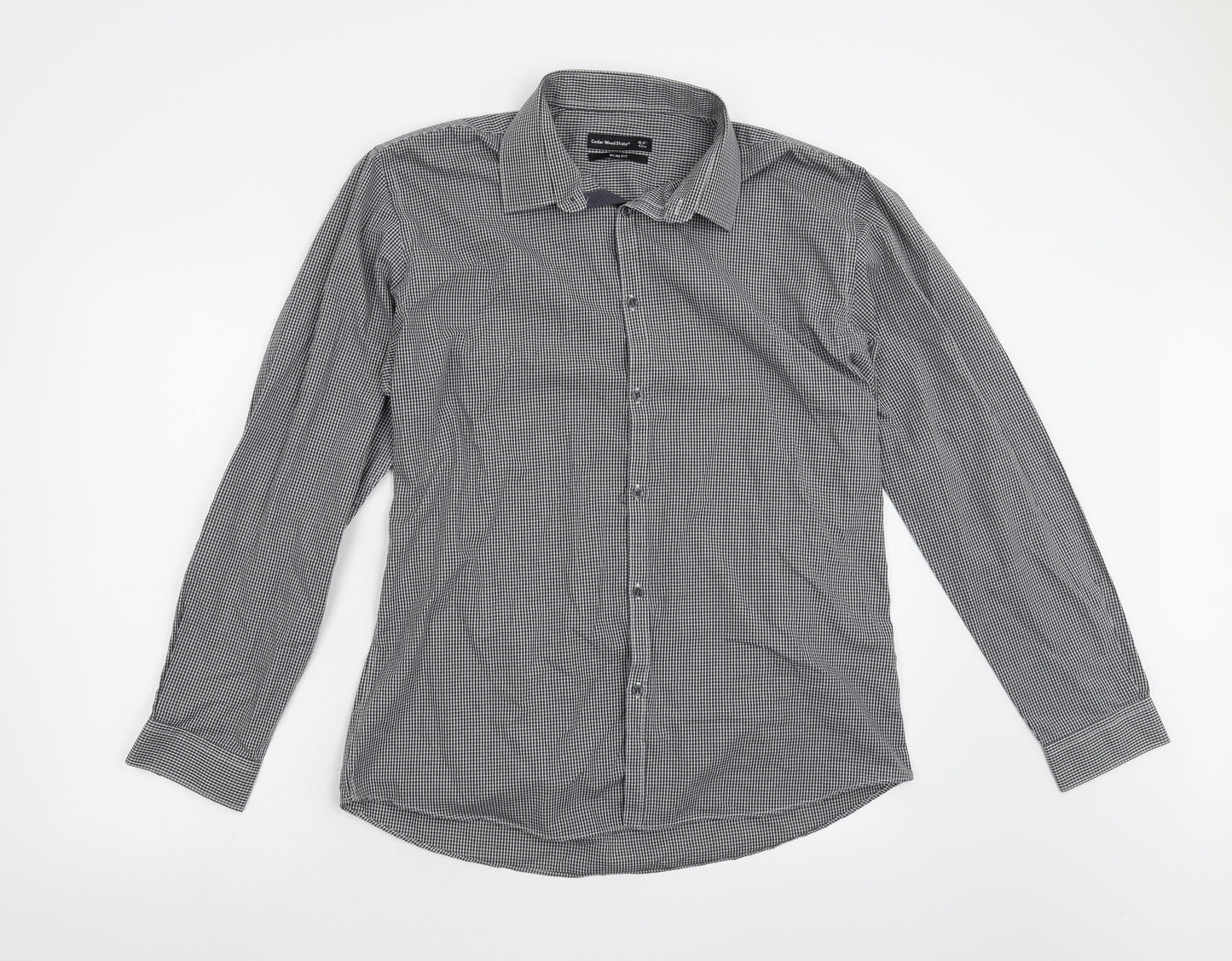 Primark Mens Black Check   Dress Shirt Size 42