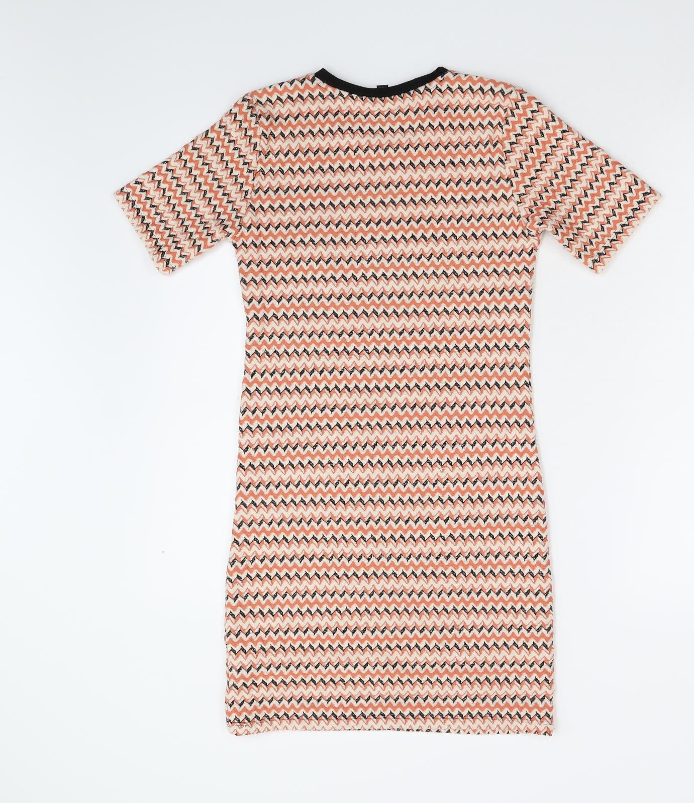 Topshop Womens Multicoloured Geometric  Slip Dress  Size 10