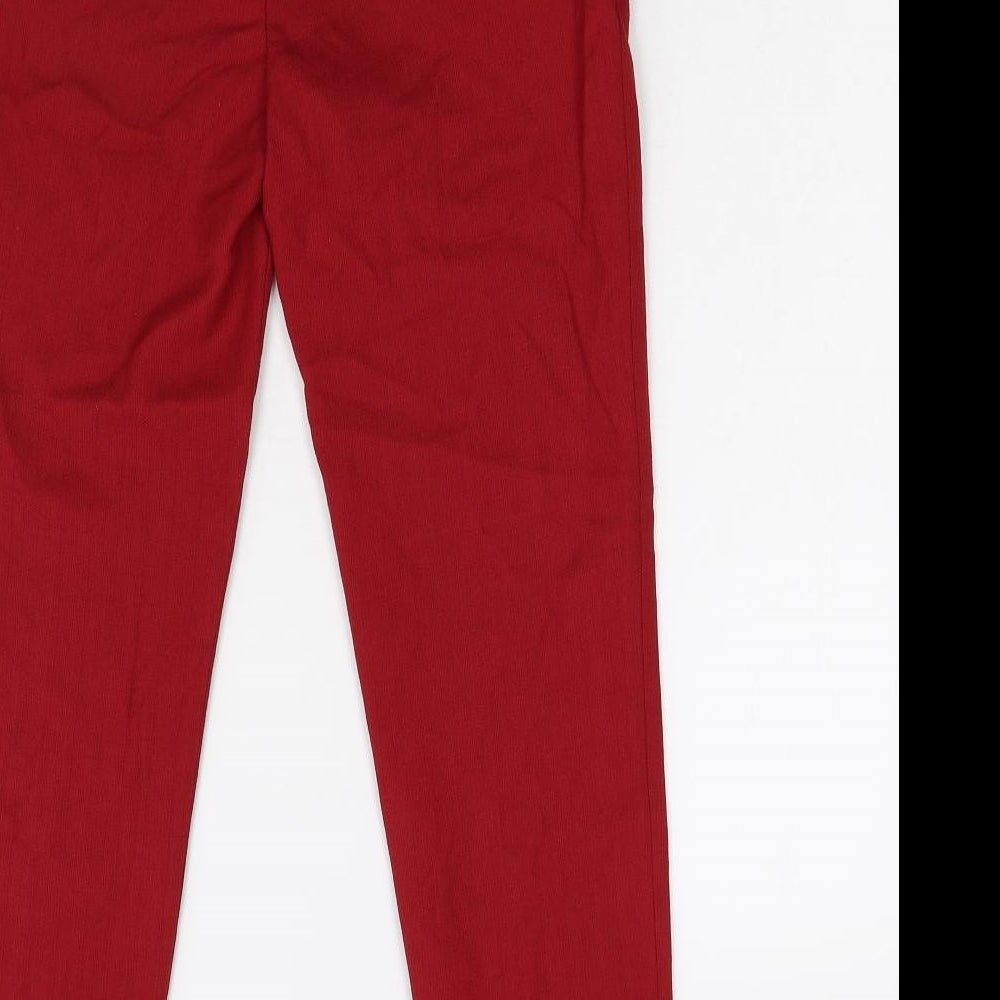 H&M Womens Red   Cropped Leggings Size 8 L26 in