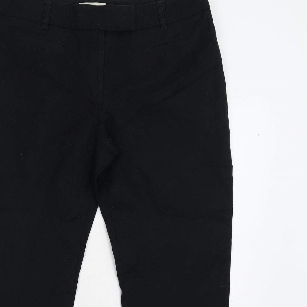 NEXT Womens Black   Cropped Trousers Size 14 L24 in