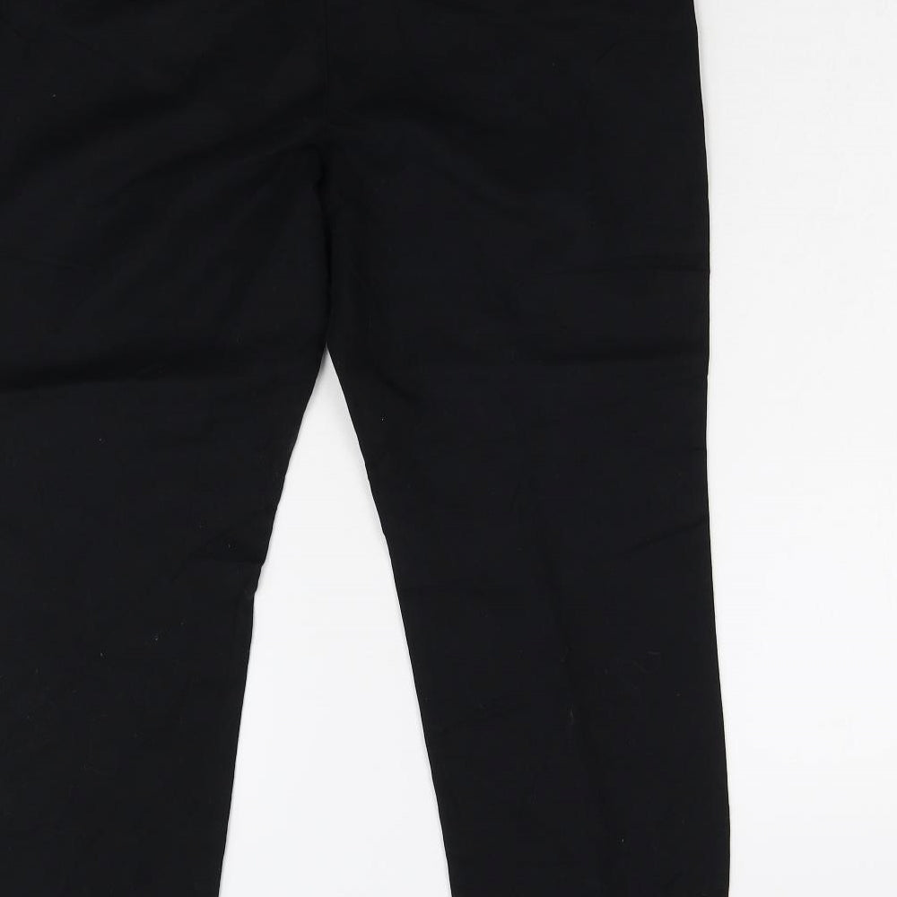 NEXT Womens Black   Cropped Trousers Size 14 L24 in