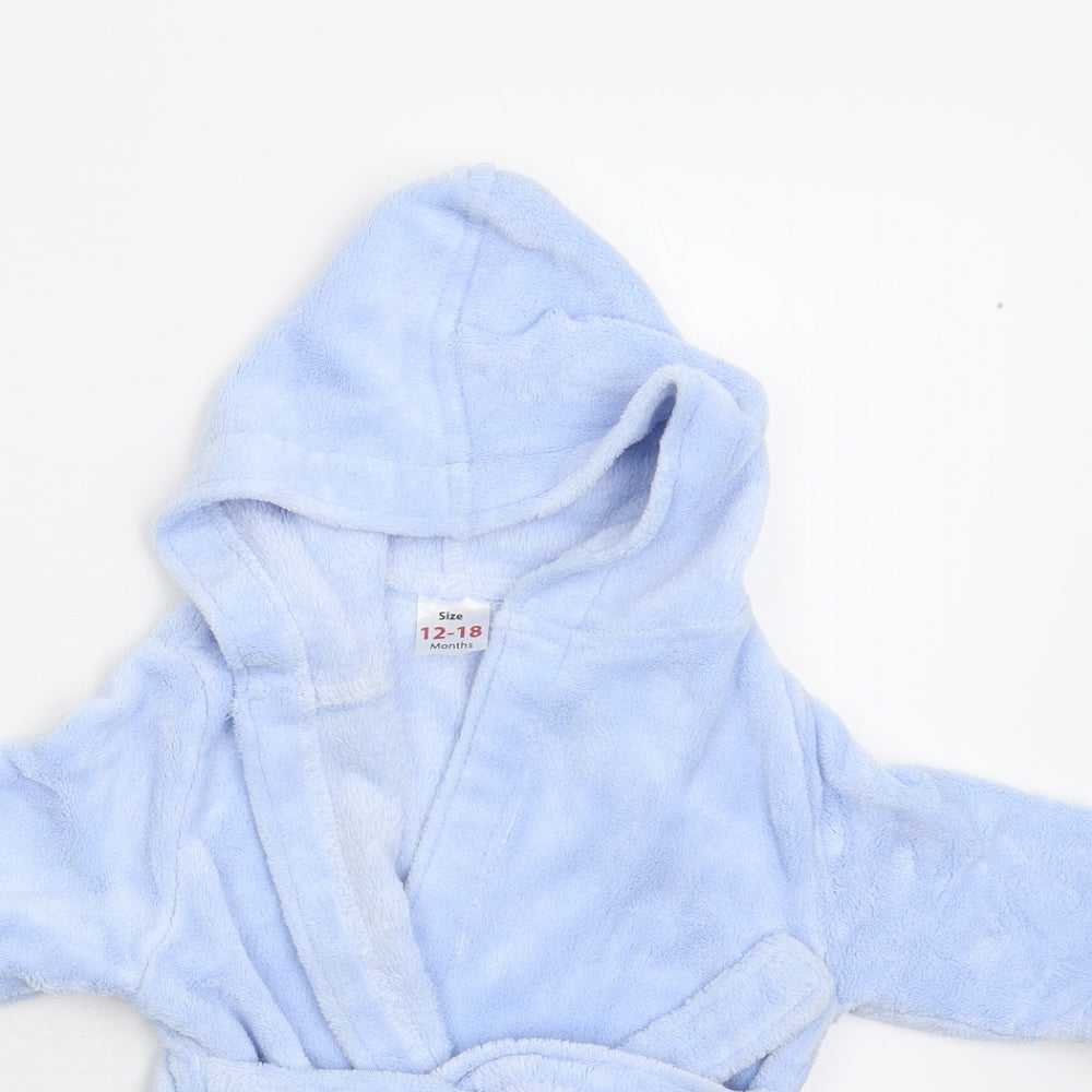 Soft Touch Baby Blue  Fleece  Gown Size 12-18 Months