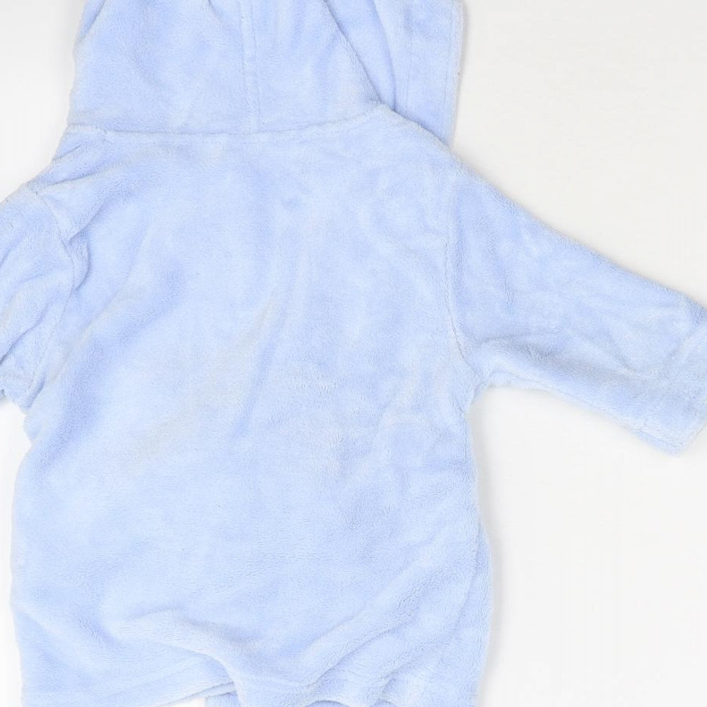 Soft Touch Baby Blue  Fleece  Gown Size 12-18 Months
