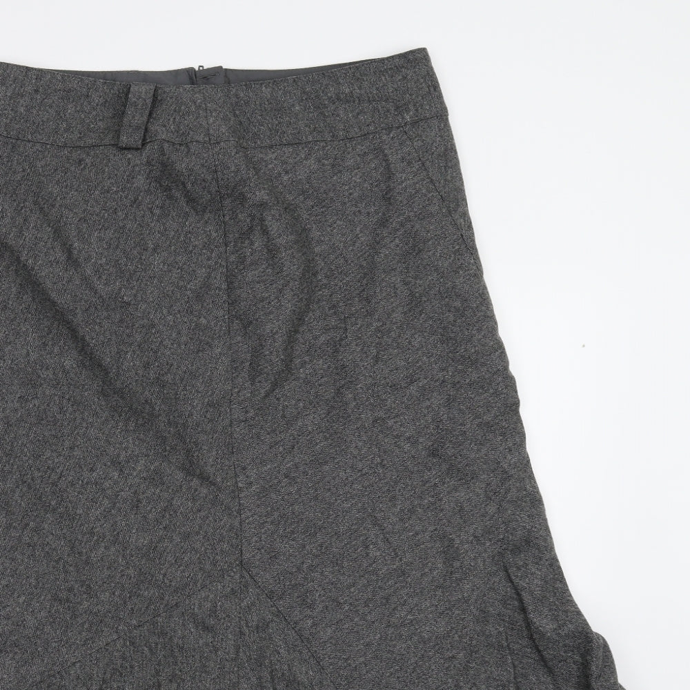 M&S Womens Grey   A-Line Skirt Size 14