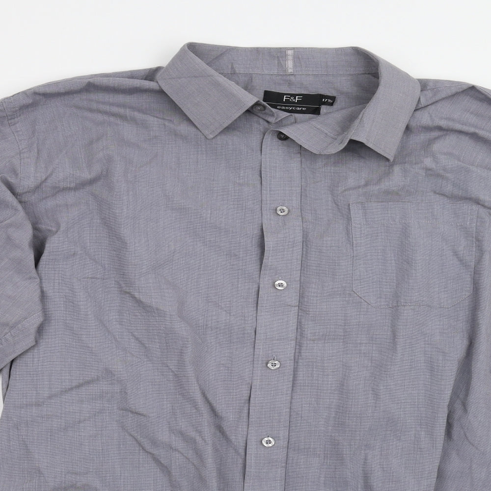 F&F Mens Grey    Dress Shirt Size 48