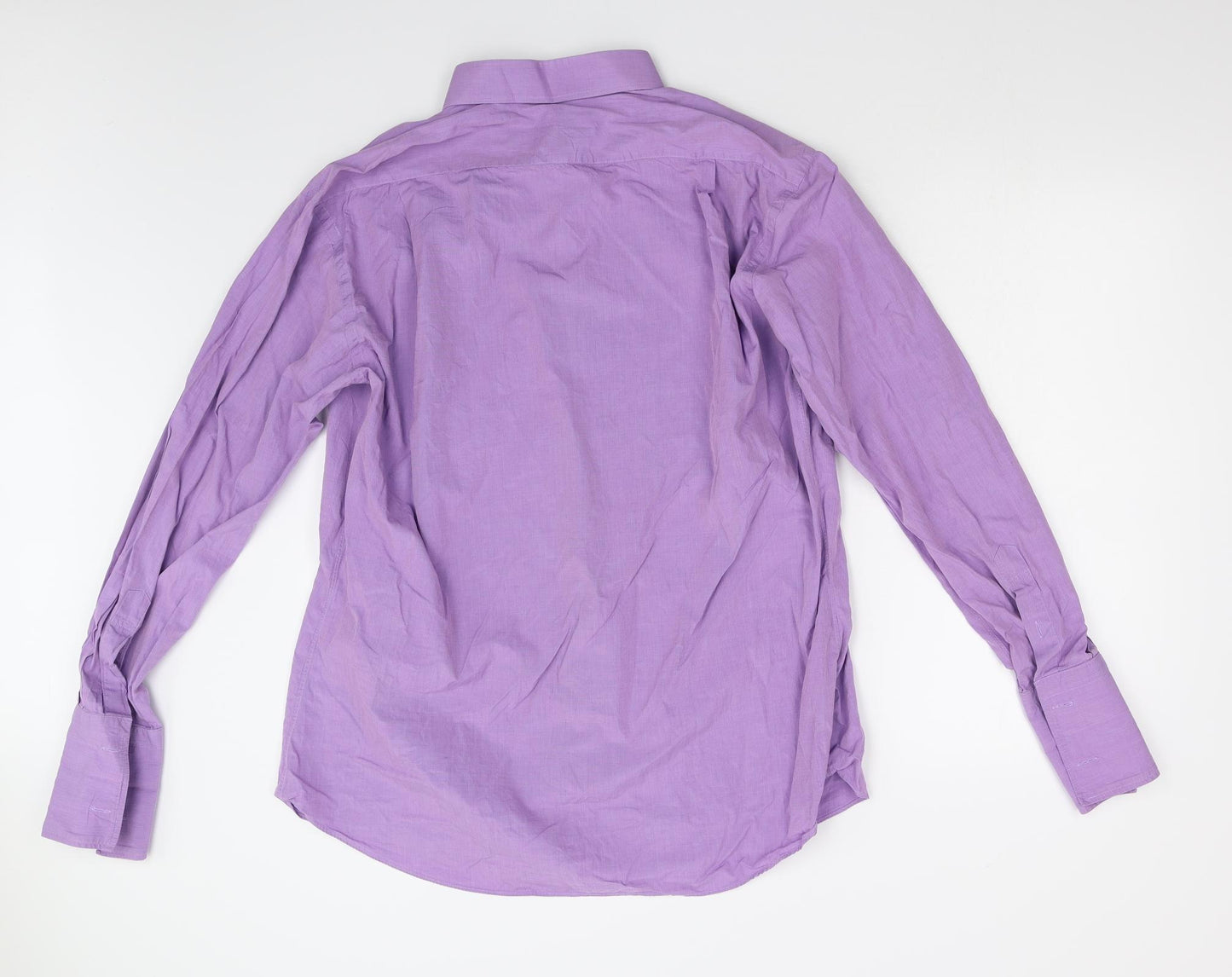 Preworn Mens Purple    Dress Shirt Size L