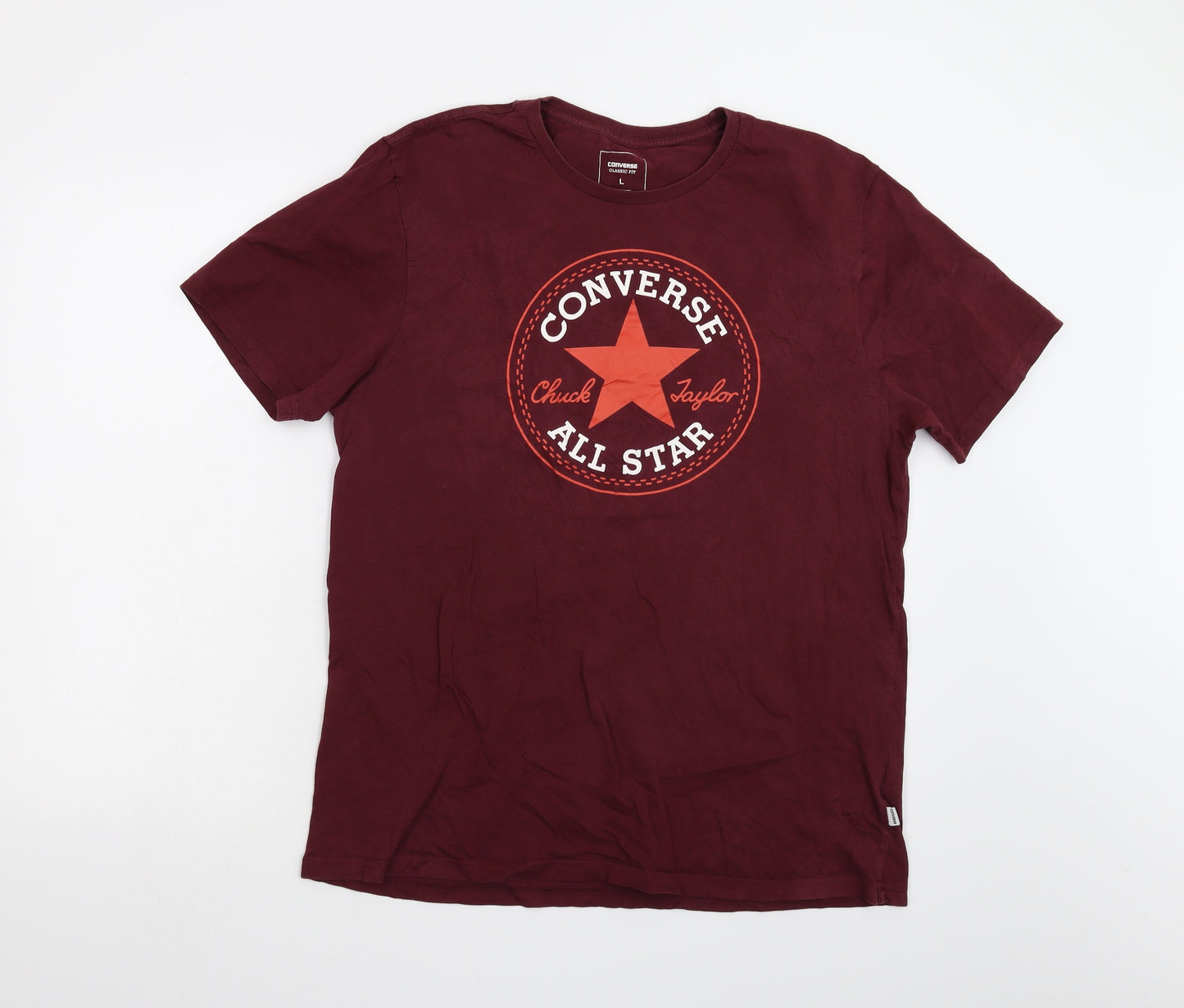 Converse Mens Red    T-Shirt Size L