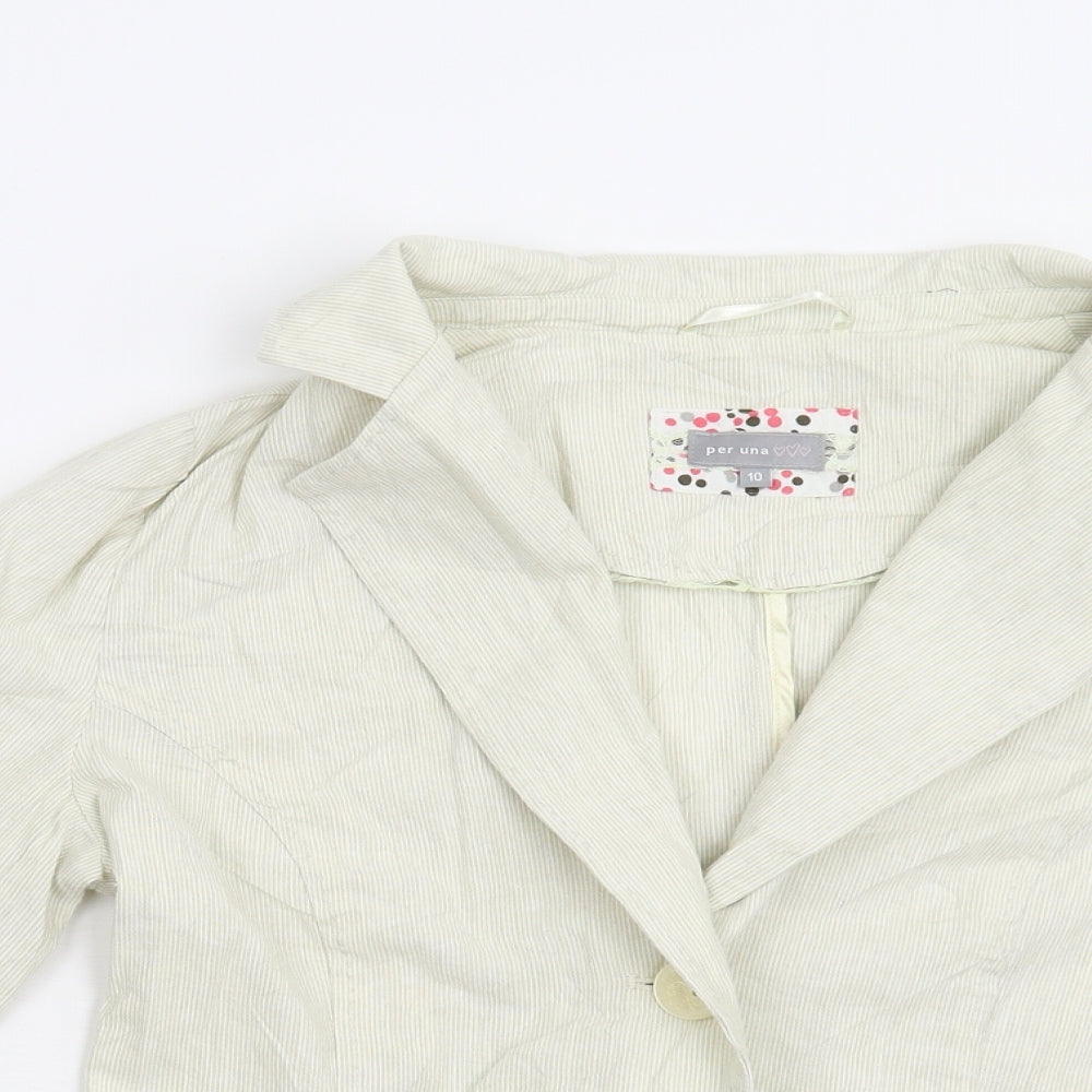 Per Una Womens Beige   Jacket  Size 10