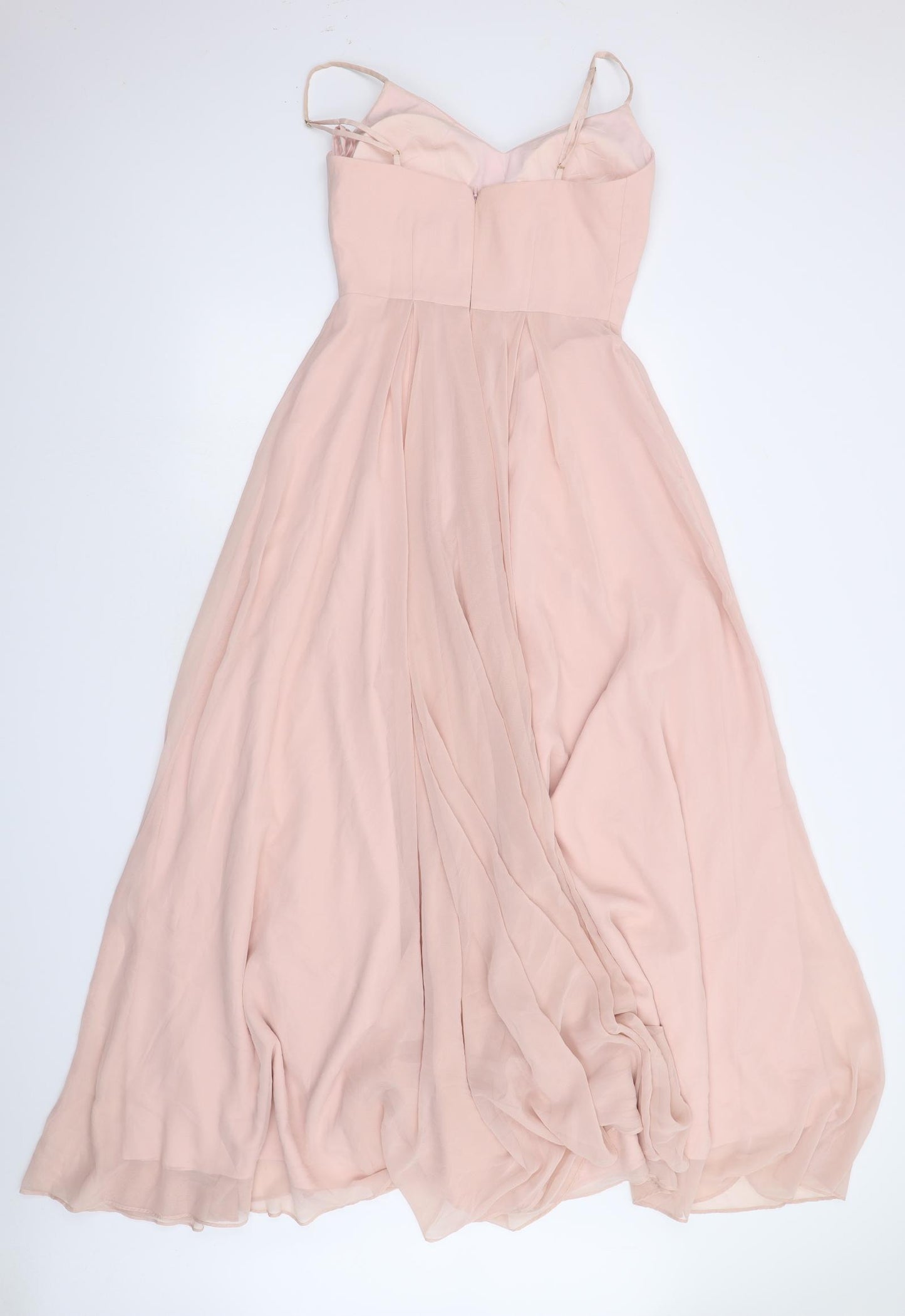 TH&TH Womens Pink  Chiffon Maxi  Size S