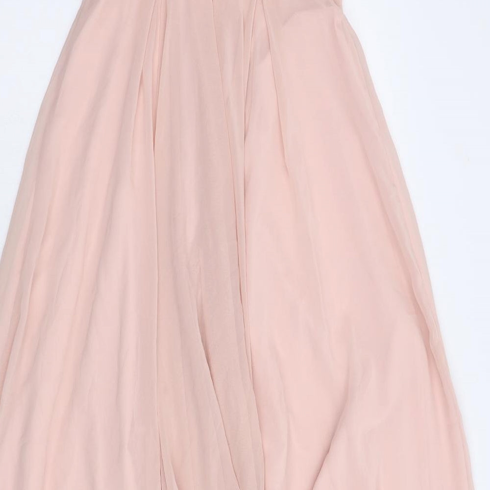 TH&TH Womens Pink  Chiffon Maxi  Size S