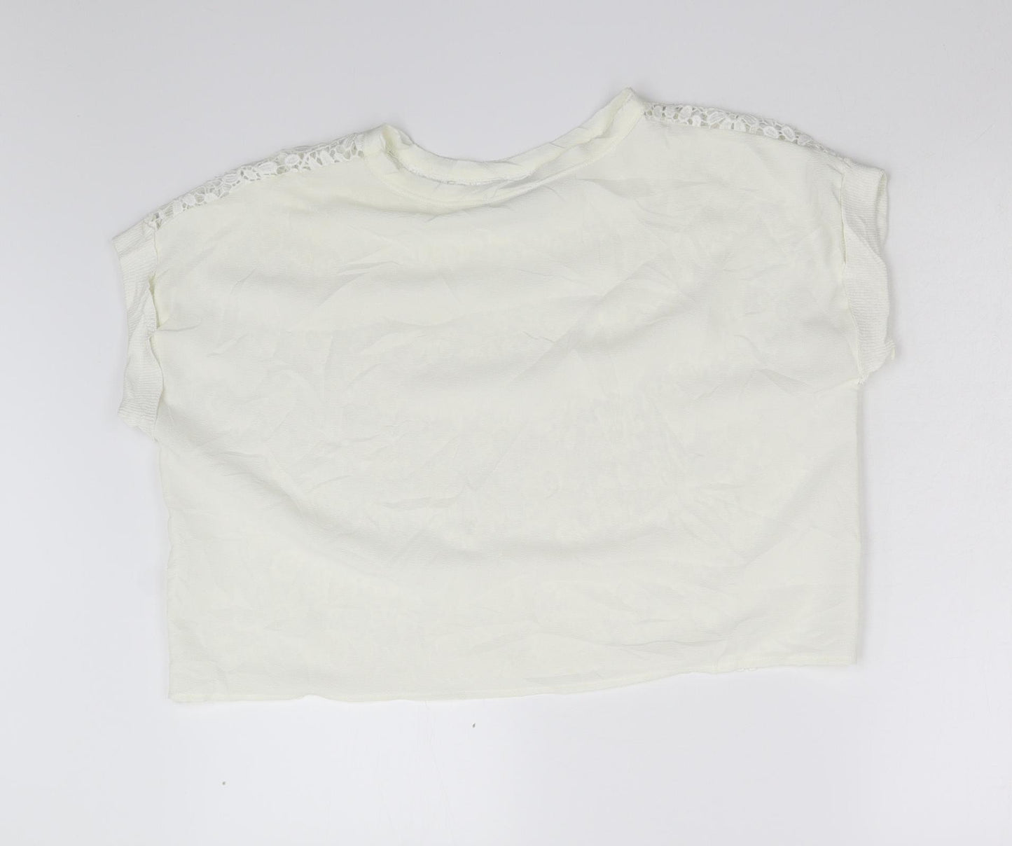 Zara Womens Ivory Floral  Pullover Jumper Size M