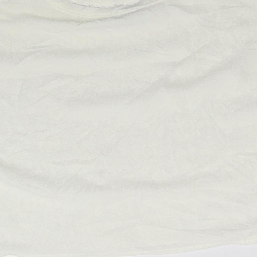 Zara Womens Ivory Floral  Pullover Jumper Size M