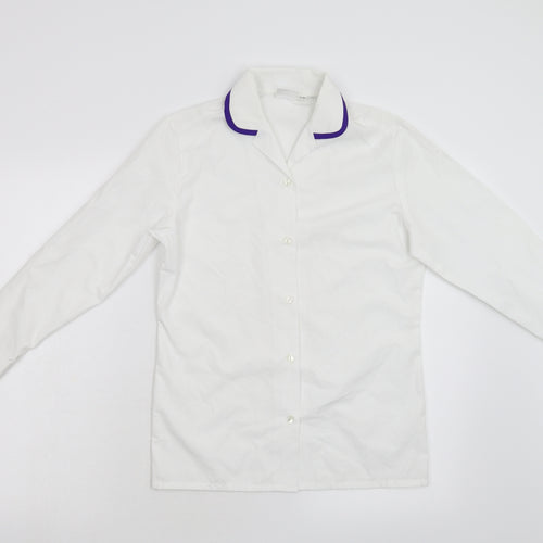 Wolfe & Scott Girls White   Basic Blouse Size M