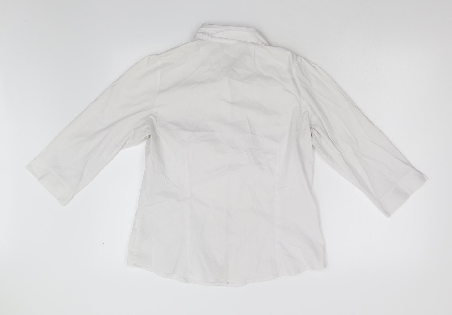 M&S Womens White   Basic Blouse Size 14