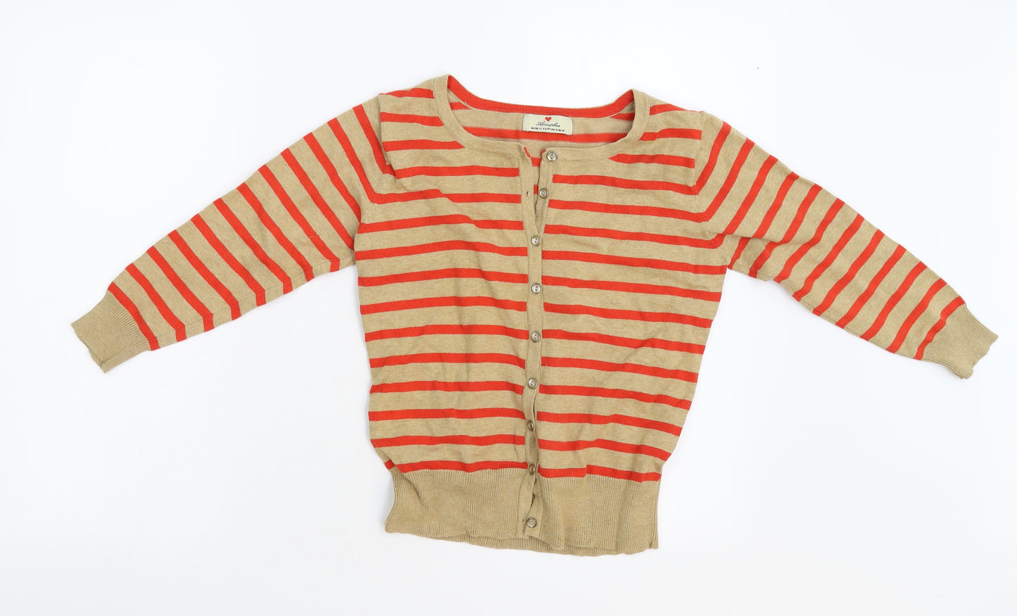 Primark Womens Multicoloured Striped Knit Cardigan Jumper Size 12
