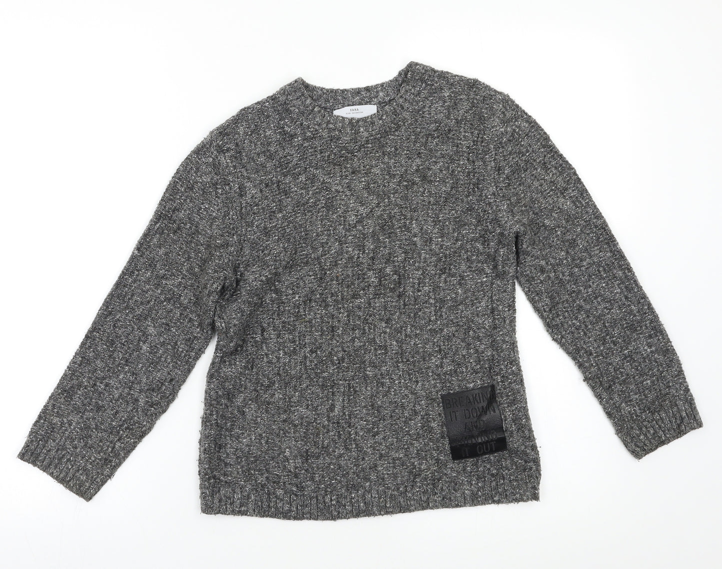 Zara Boys Grey   Pullover Jumper Size 7 Years