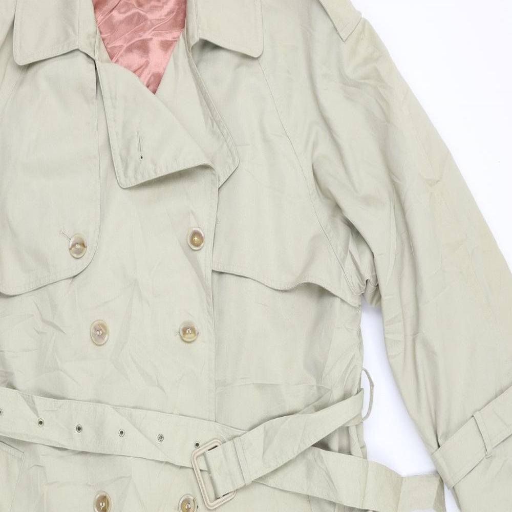 The Royale Collection Womens Beige   Trench Coat Coat Size L