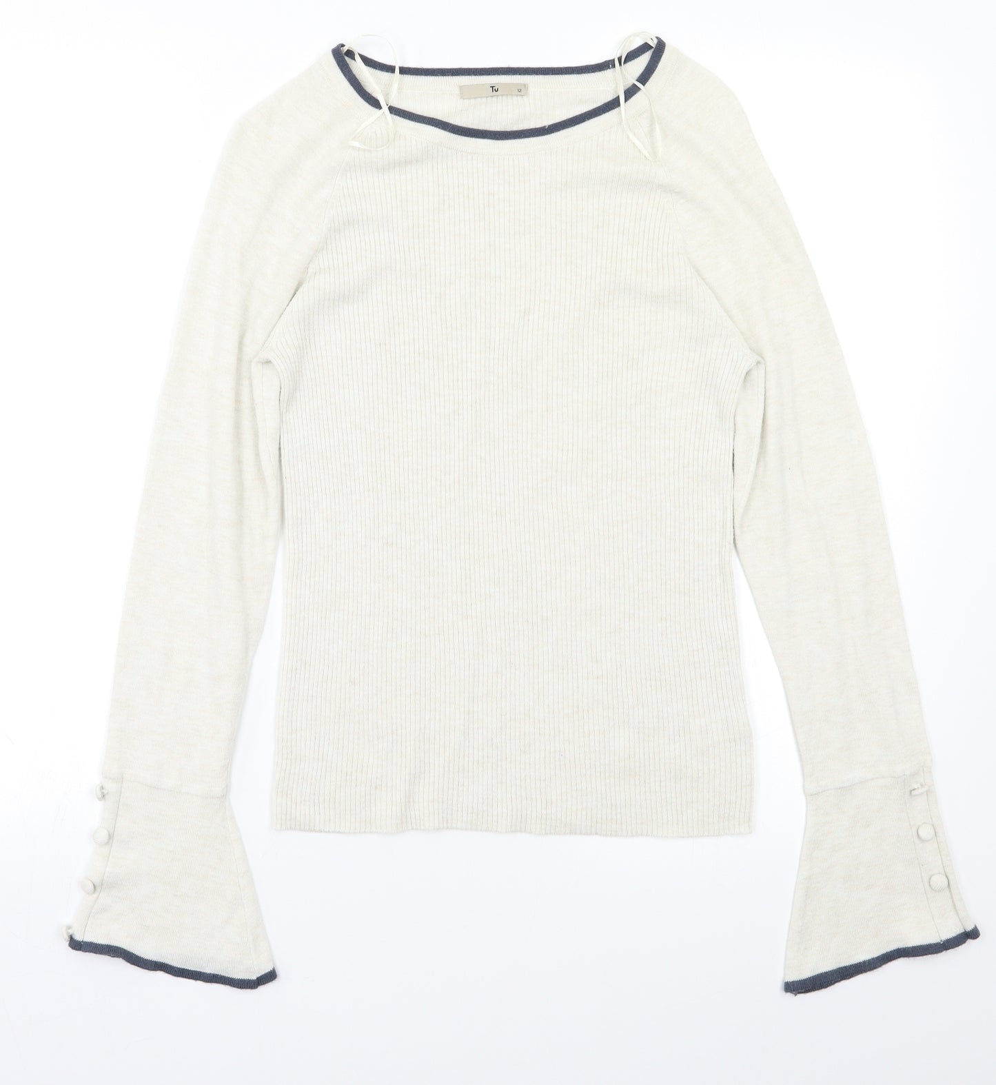 TU Womens White   Pullover Jumper Size 12