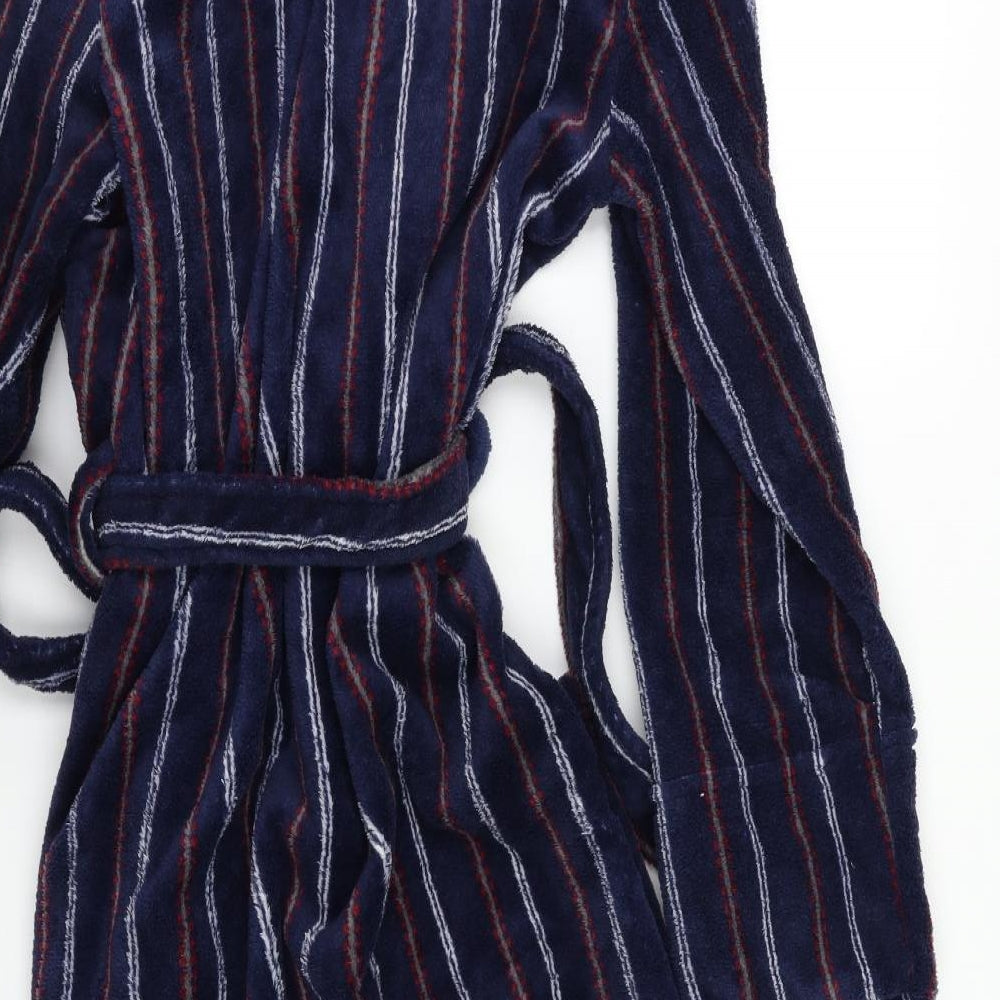 Savile Row Mens Blue Solid   Robe Size S