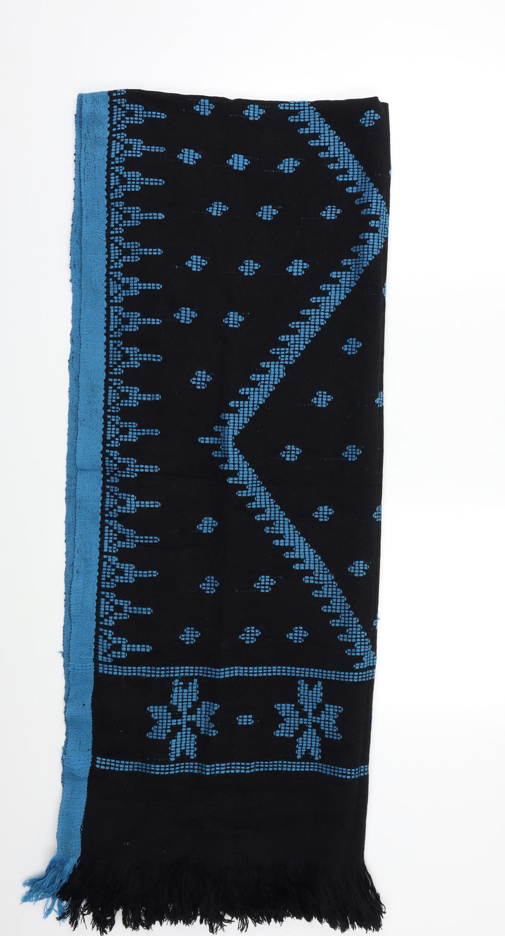 Preworn Womens Black Geometric   Shawl/Wrap