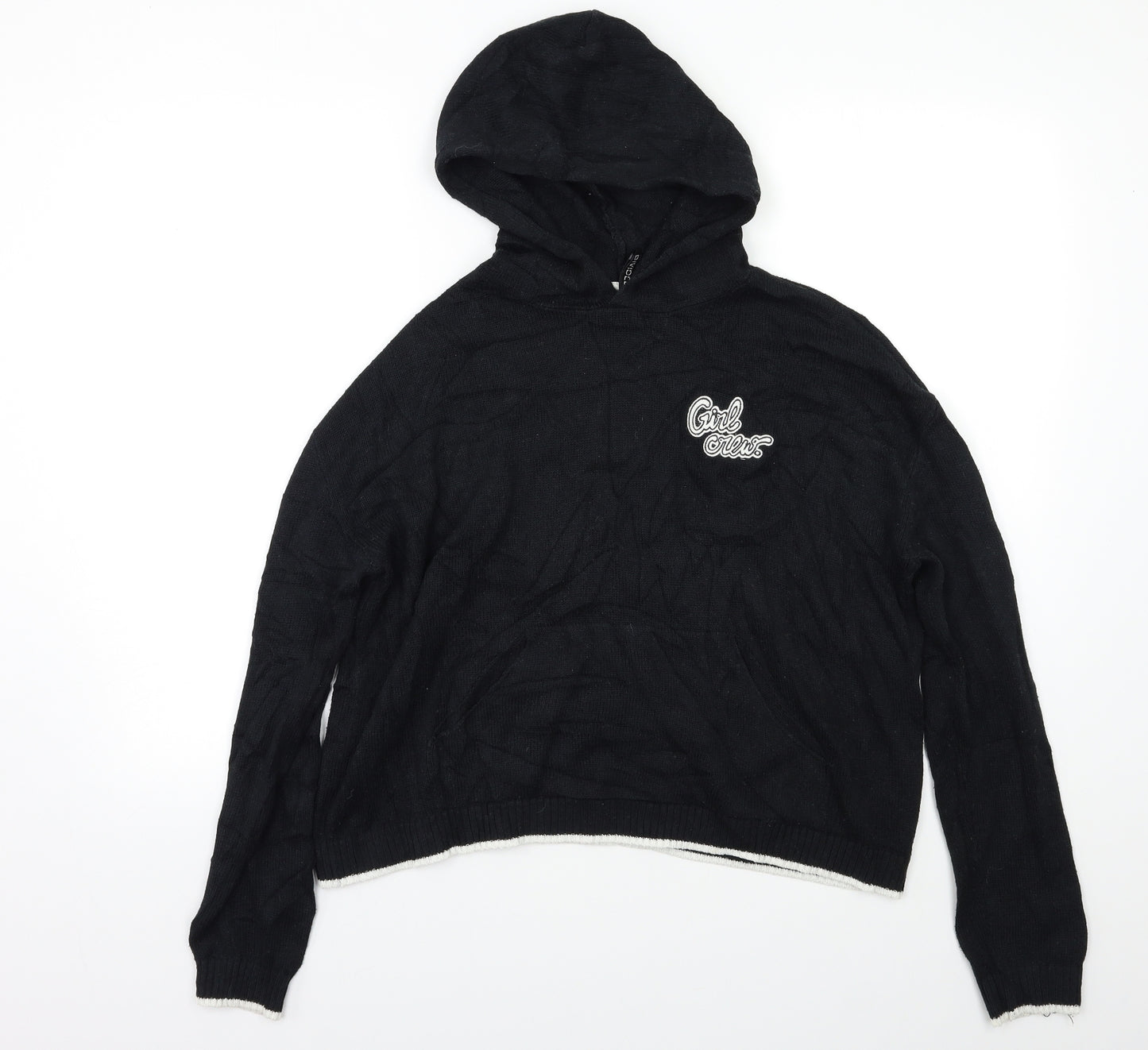 H&M Womens Black   Pullover Hoodie Size M