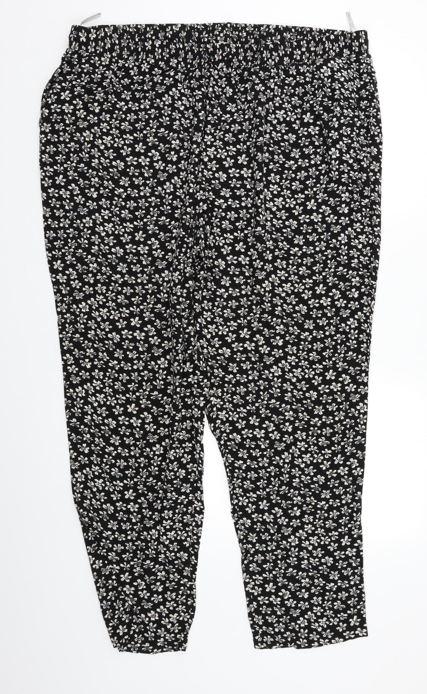 Roger&Roger Womens Black Floral   Pyjama Pants Size 22