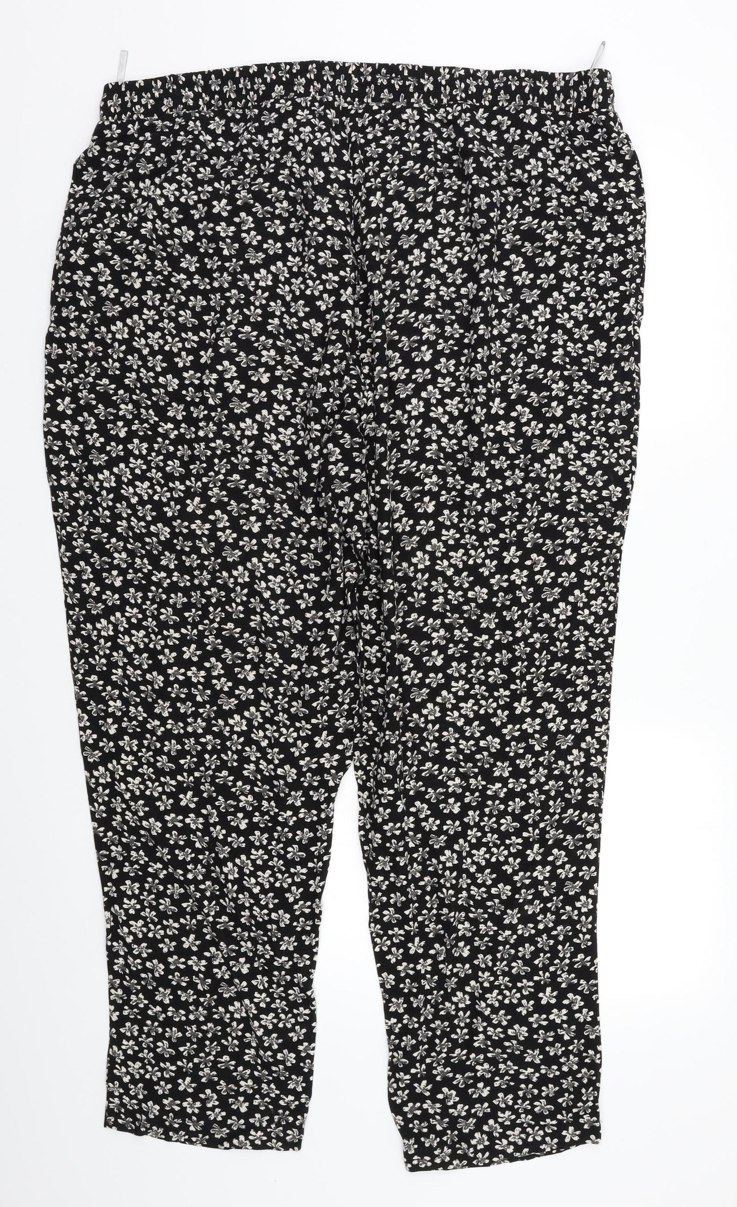 Roger&Roger Womens Black Floral   Pyjama Pants Size 22