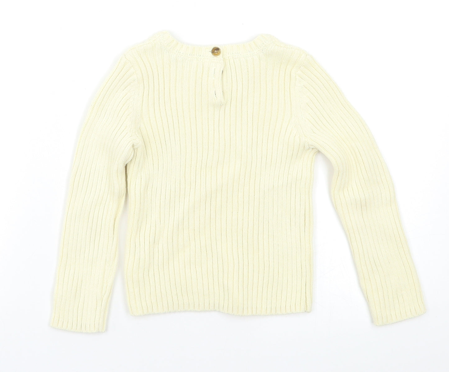 Preworn Girls Ivory   Pullover Jumper Size 2-3 Years