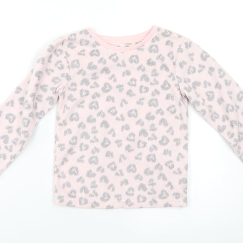 F&F Girls Pink Animal Print  Top Pyjama Top Size 3-4 Years