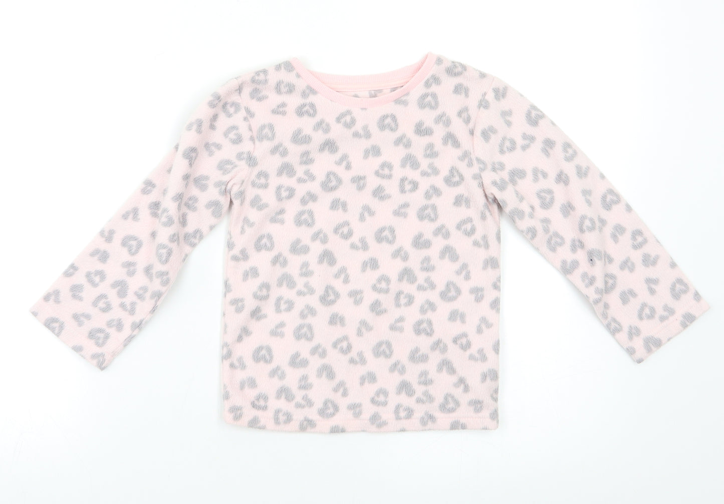 F&F Girls Pink Animal Print  Top Pyjama Top Size 3-4 Years
