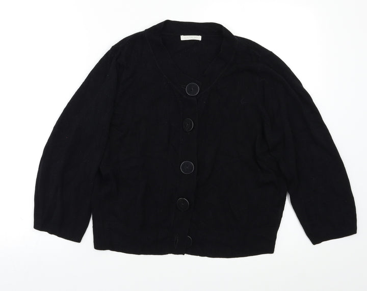Matalan Womens Black Cardigan Jumper Size 16