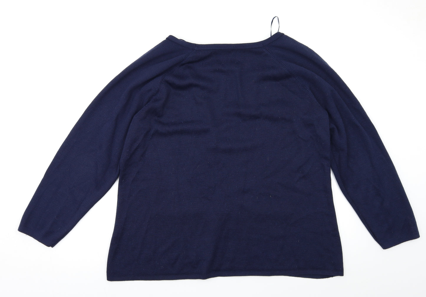 Preworn Womens Blue   Cardigan Jumper Size L