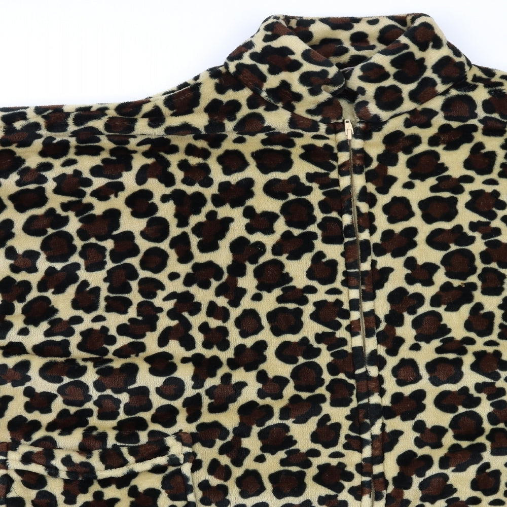 Cozee Home Womens Multicoloured Animal Print  Top Robe One Size
