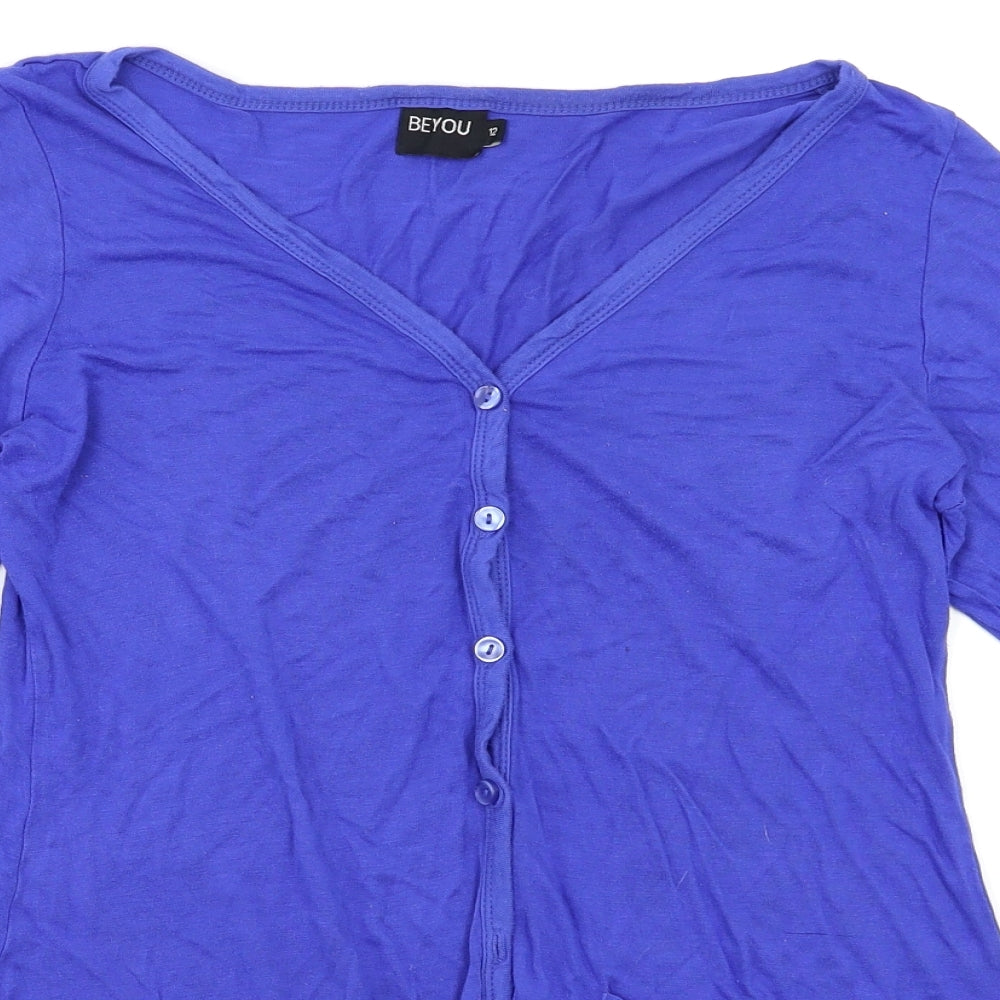 Be You Womens Blue   Cardigan Jumper Size 12
