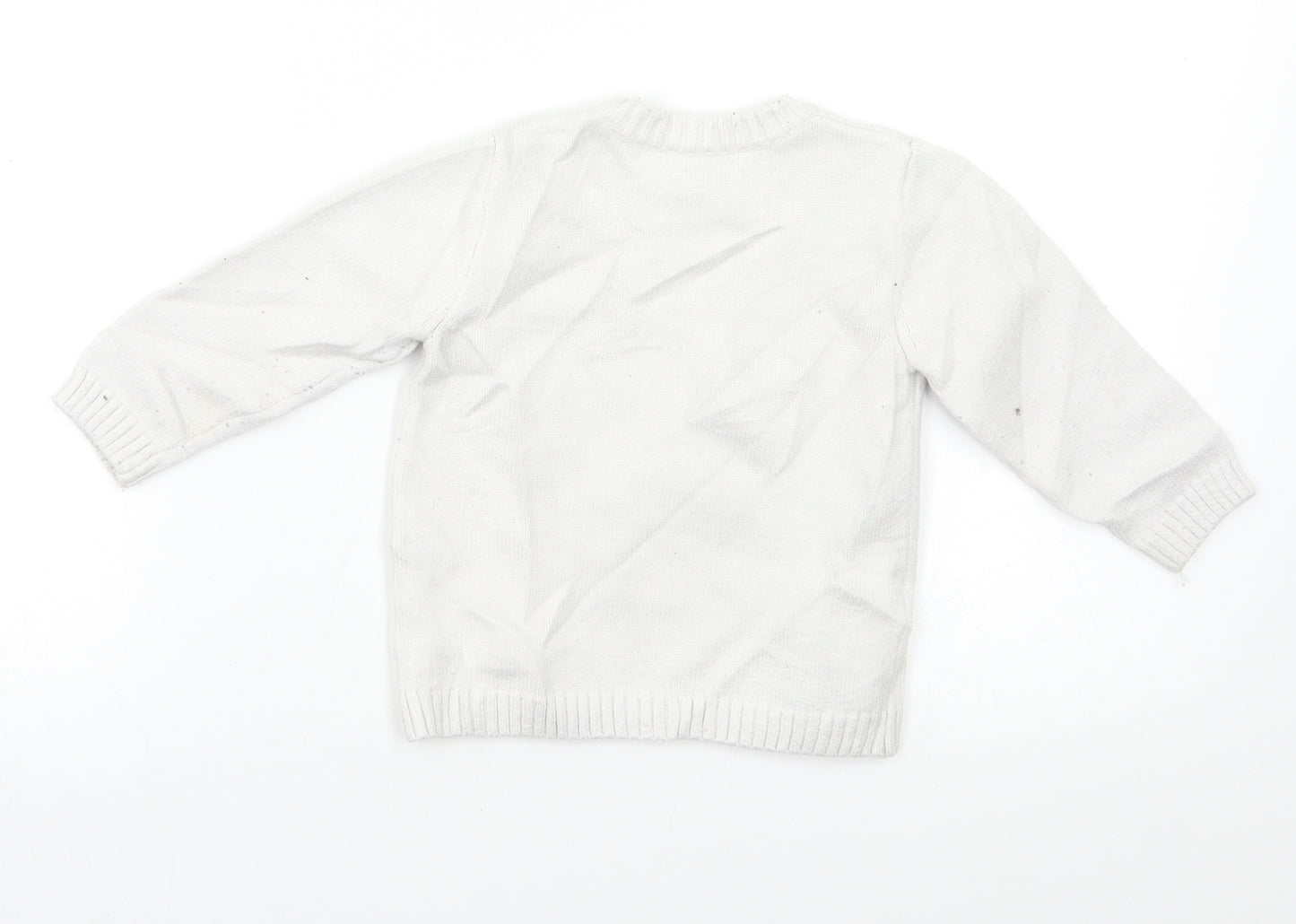 Preworn Baby White   Pullover Jumper Size 9-12 Months