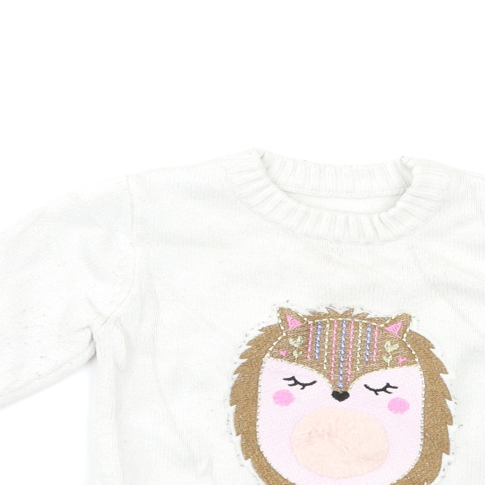Preworn Baby White   Pullover Jumper Size 9-12 Months