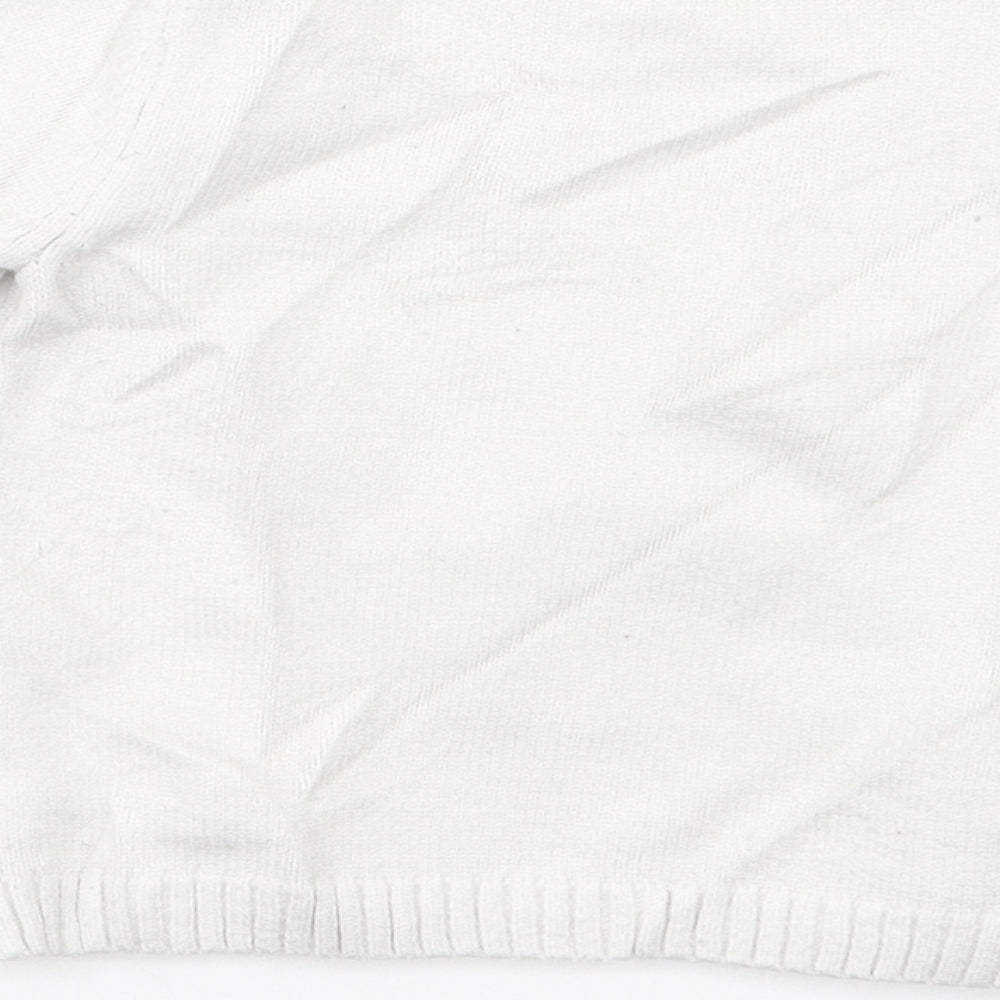 Preworn Baby White   Pullover Jumper Size 9-12 Months
