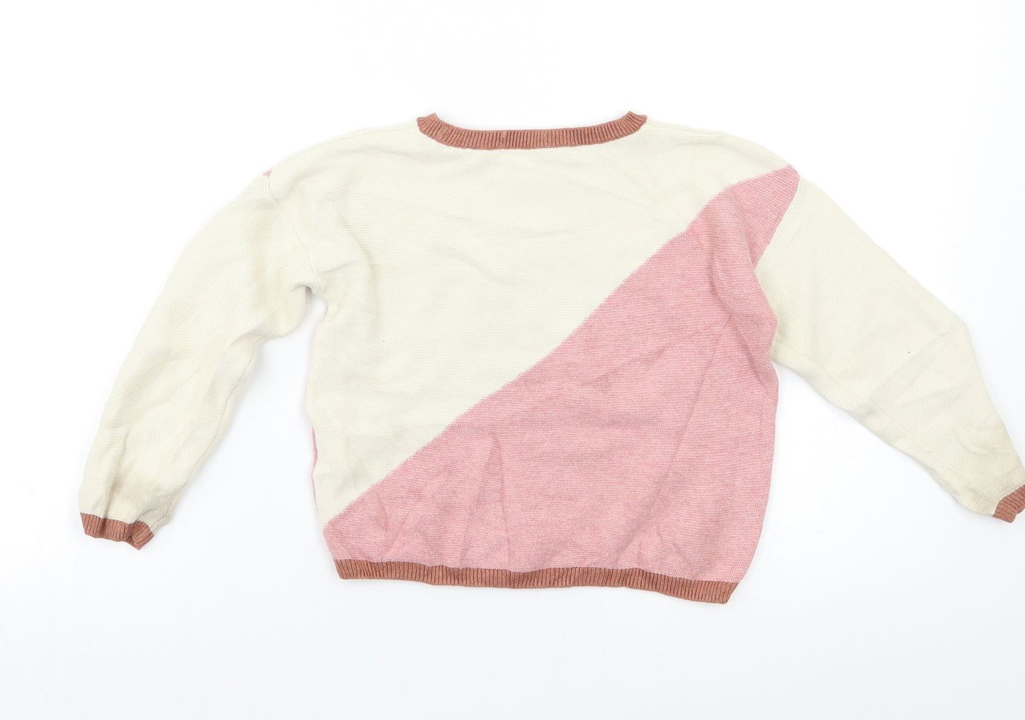 NEXT Girls Multicoloured Colourblock  Pullover Jumper Size 3-4 Years