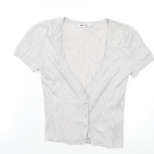 Influence Womens Silver   Cardigan Jumper Size 10