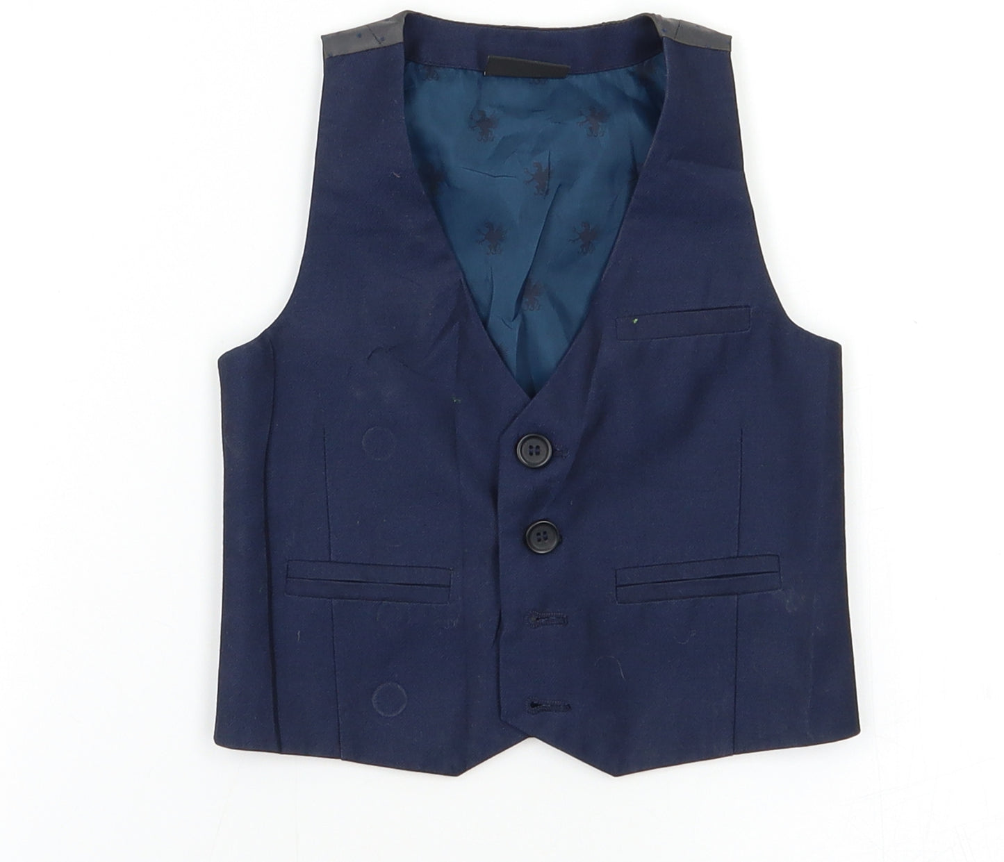 NEXT Baby Blue   Shirt Jacket Waistcoat Size 3-6 Months