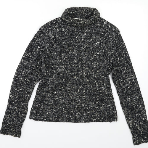 Topshop Womens Grey Herringbone  Pullover Jumper Size 12