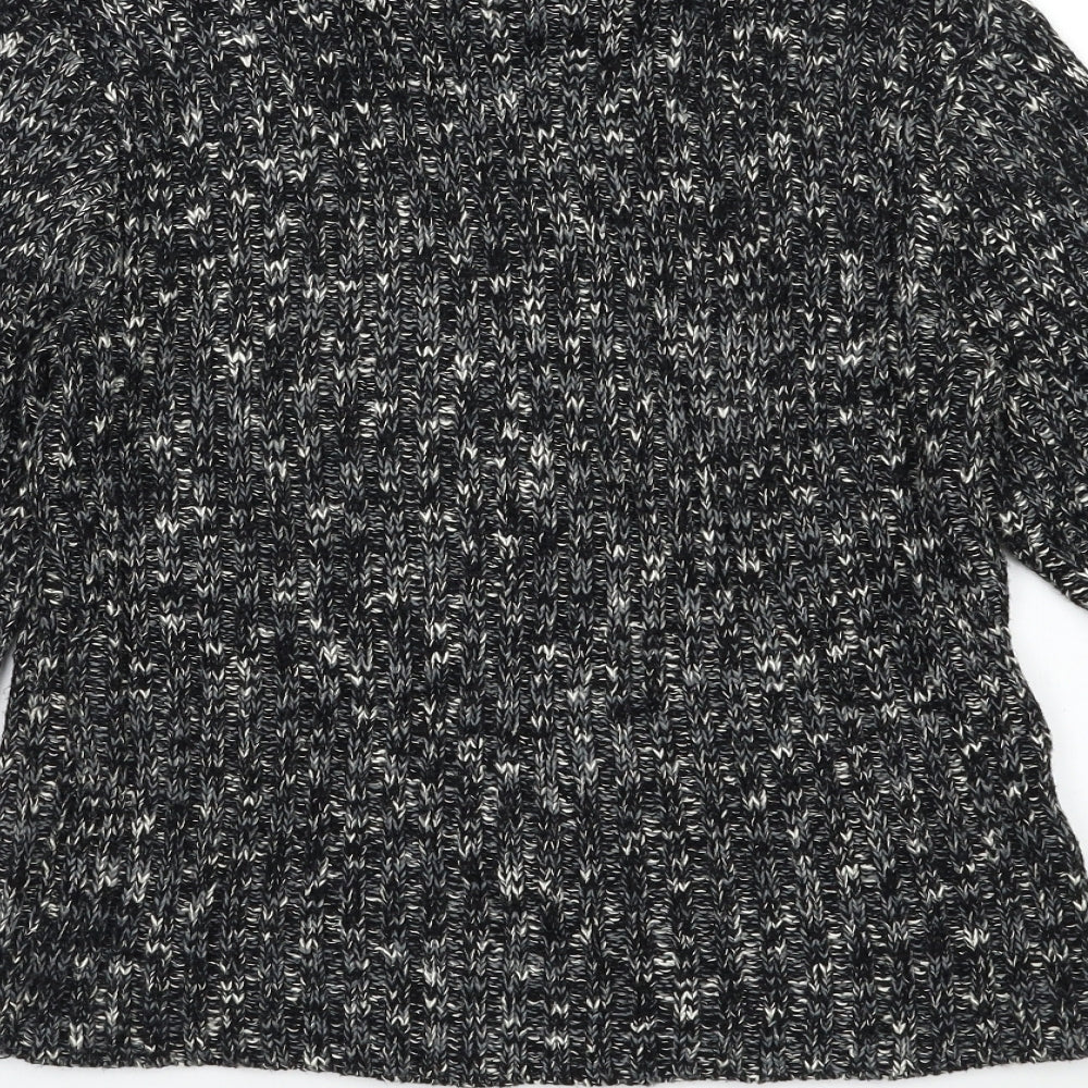 Topshop Womens Grey Herringbone  Pullover Jumper Size 12